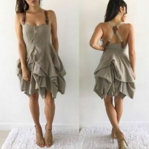 REPOSHED All Saints Spitalfields Nightingale Melody Gathered Pinstripe Dress Sz6